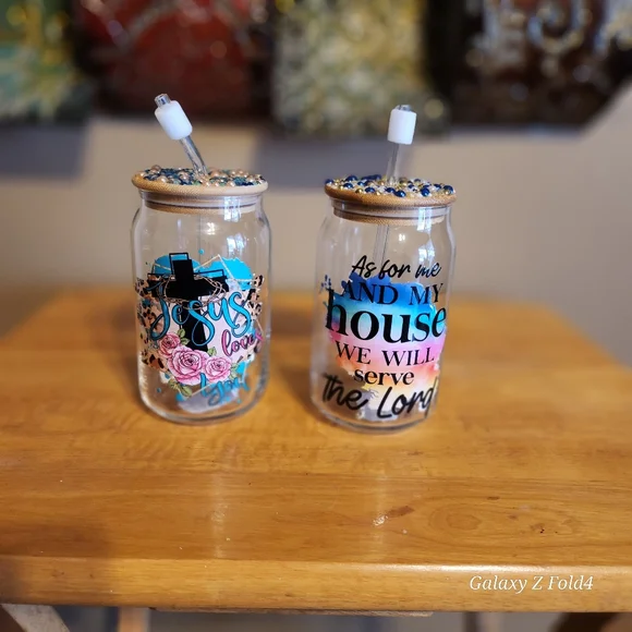 Customized Glass Drinware - Set of 2 - Picture 2 of 3